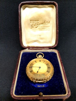 Omega Lady's 18ct gold pocket watch (1901)